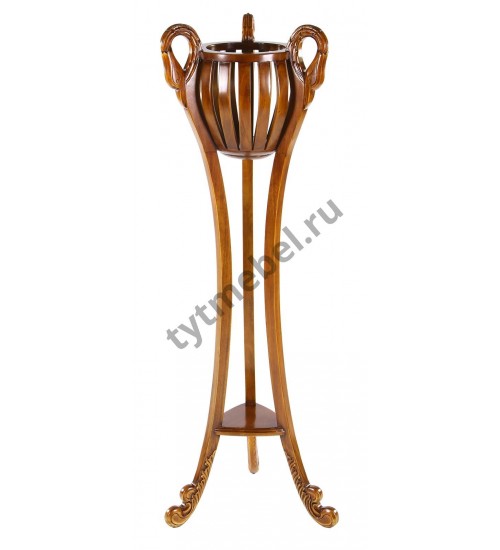 HK-742. Подставка для цветов (массив красного дерева) NBA Pecan M, цвет: итал. орех, 40*40(130) см
